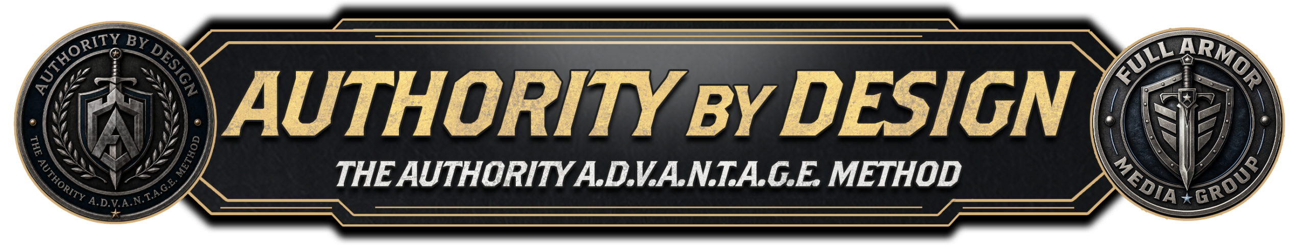 AUTHORITY small METALLIC WEB BANNER